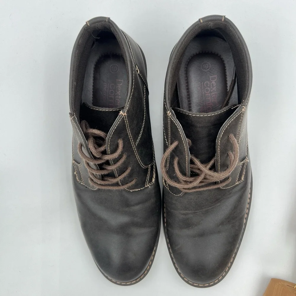 Dexter Men's Chukka Boots Brown Leather Casual Lace Up Ankle Boots Size 10
